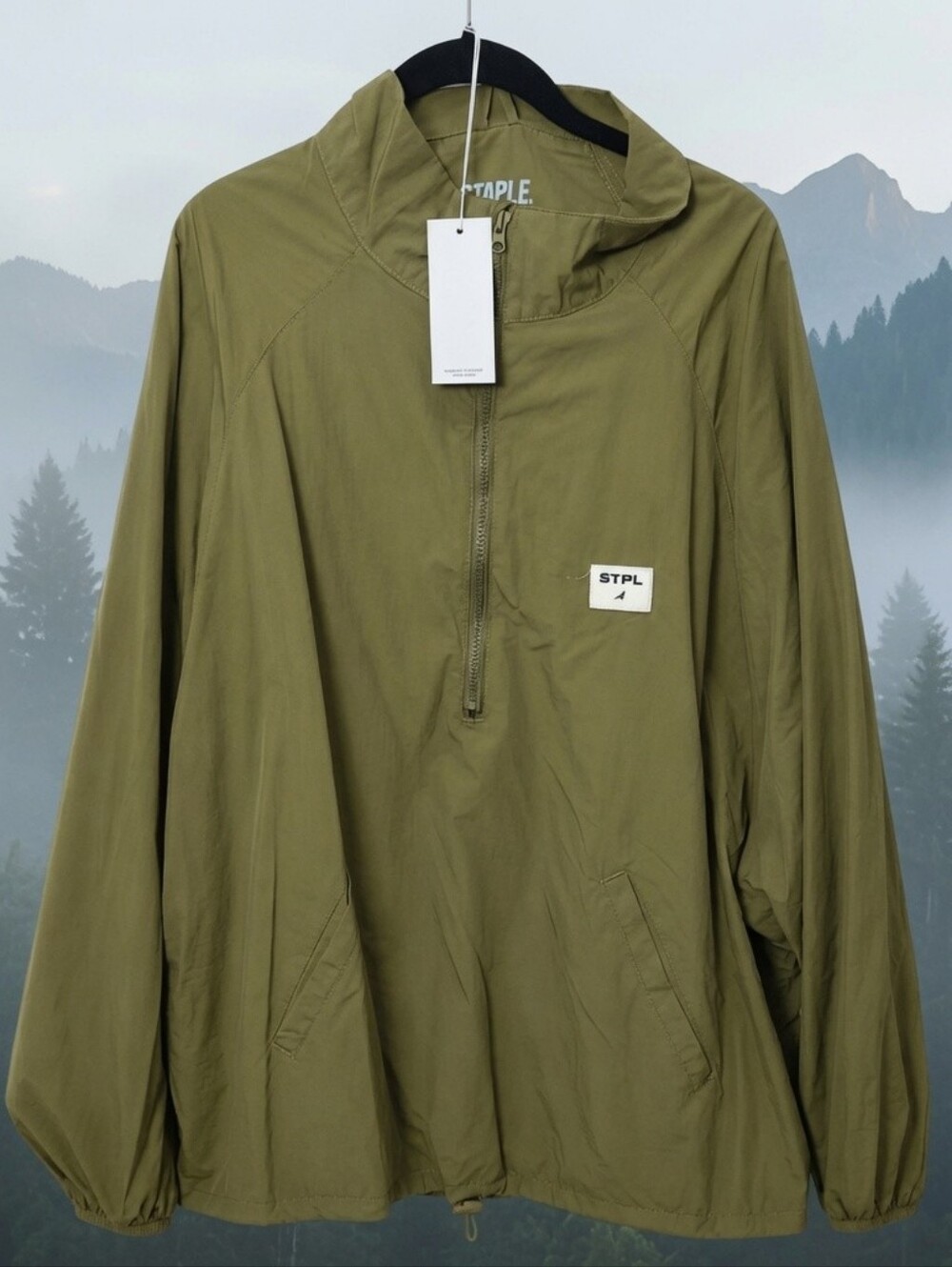 STPL Olive Green Pullover Anorak Jacket